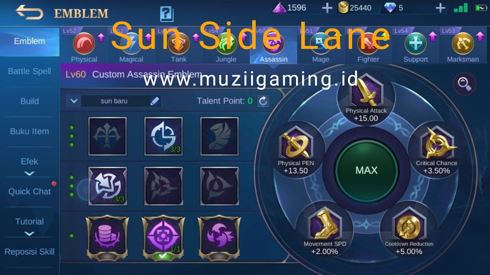build emblem sun side muziigaming